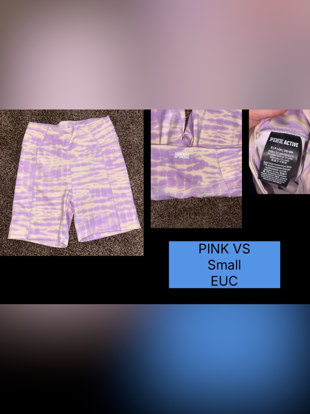 Pink Victoria’s Secret active shorts size small